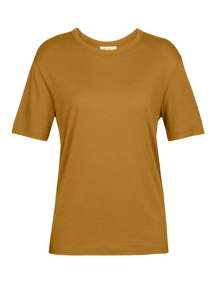 Women's Icebreaker Merino Granary Short Sleeve T Shirts Clove | CA 1366WNBY